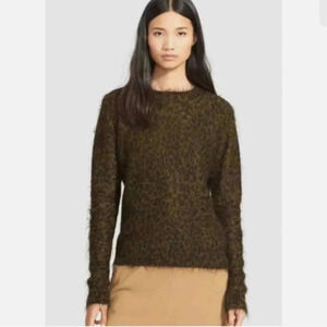 A.L.C. Boy Leopard Print Mohair Sweater